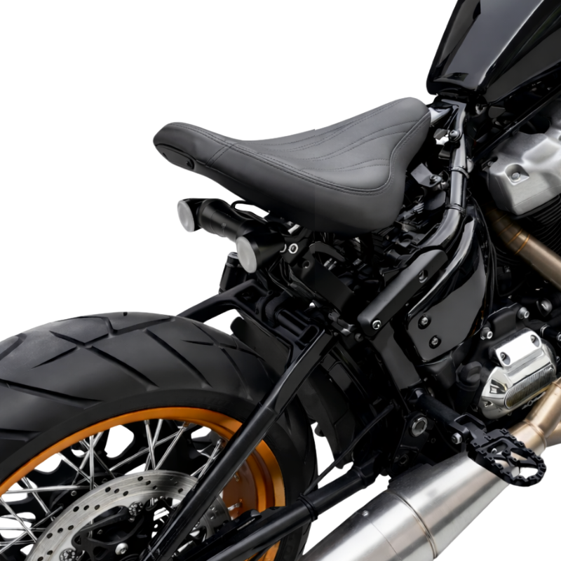 Kit Selle Solo + Selle Passager Amovible avec Feux 3-en-1 pour Harley Softail M8 2018+