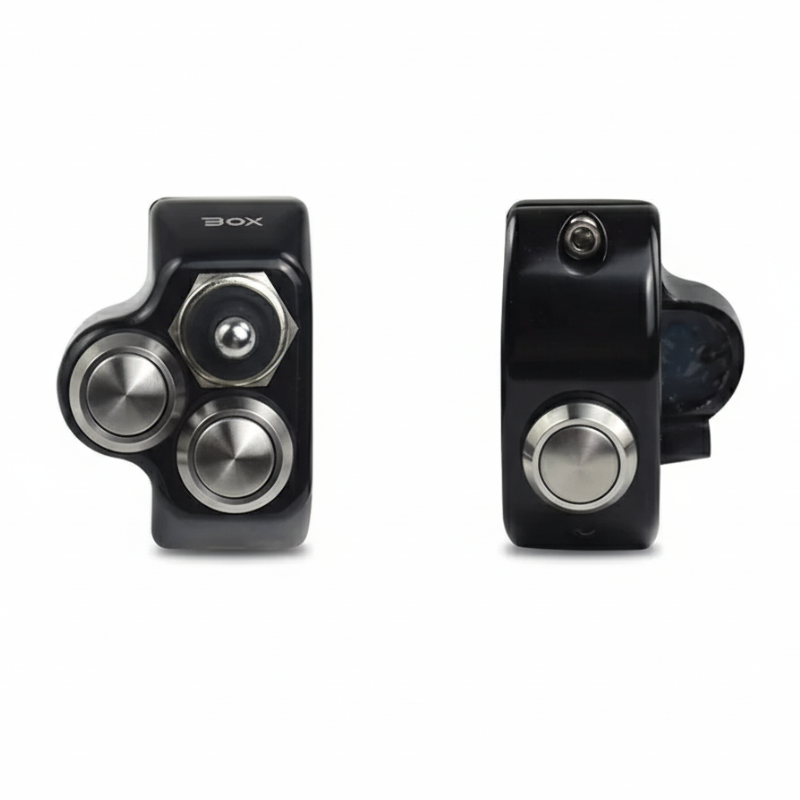 CNC-moottoripyörän kytkin 3 painiketta + 3P-vipu musta tai hopea