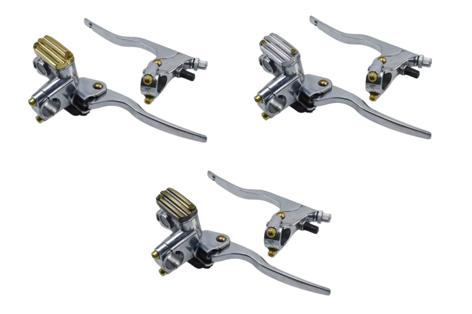 Motorcycle brake lever and Polished motorcycle and brass clutch lever 22 or 25 mm New versions