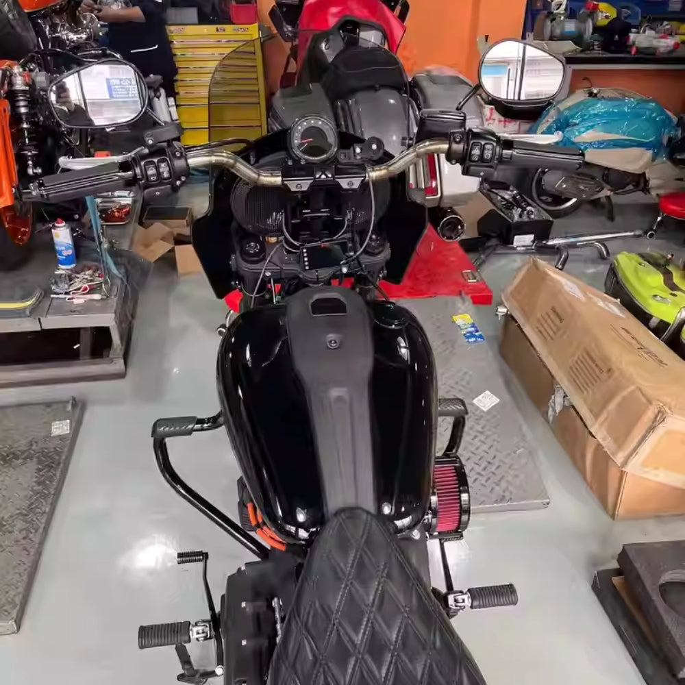 1" raw stainless steel handlebar Harley Softail & Touring