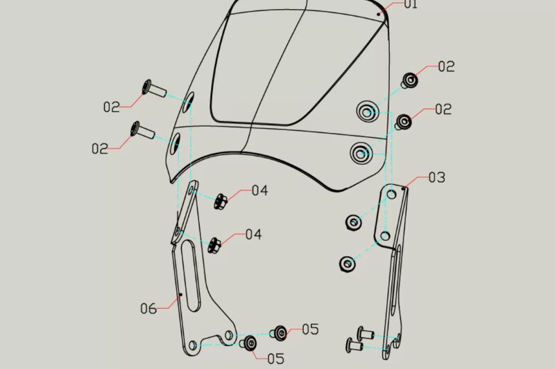 Saute vent BVL Aluminium Triumph Scrambler 400x