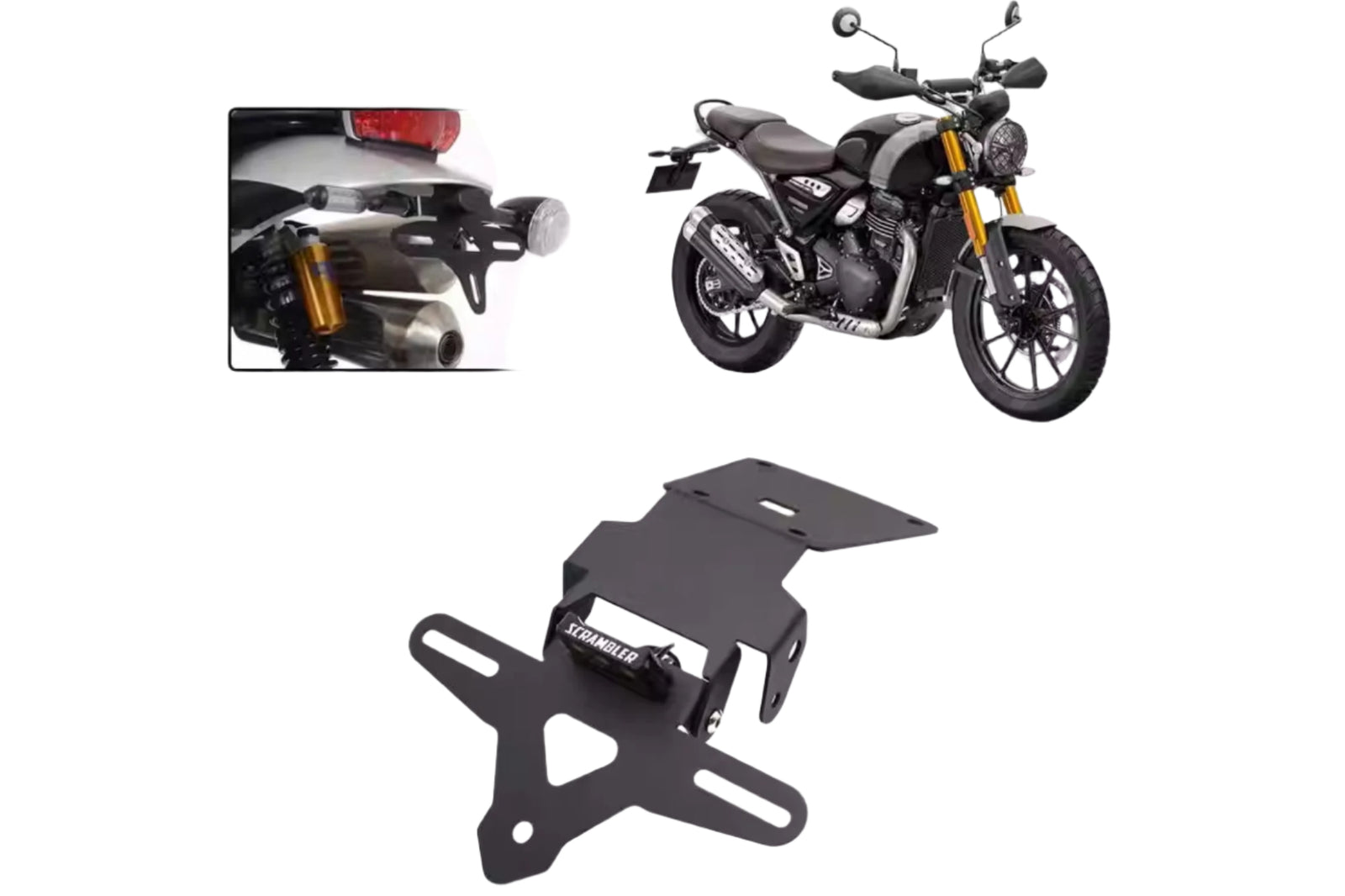 Support de plaque court Triumph Scrambler 400