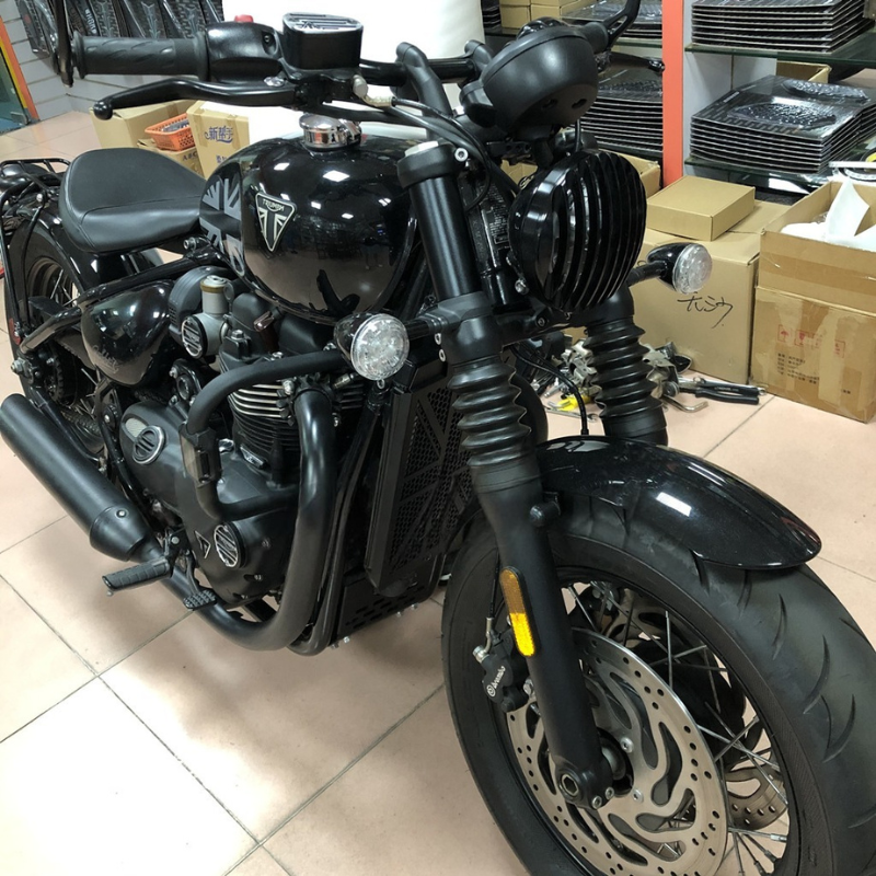 Caches de fourche noirs Triumph Bobber