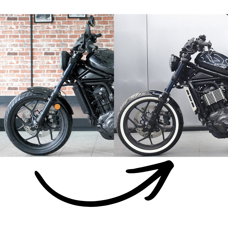 Garde-boue avant court aluminium CM1100