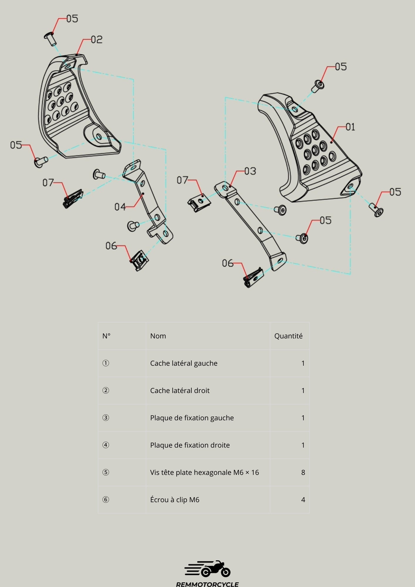 Caches latéraux inox poli pour Triumph Scrambler 400X