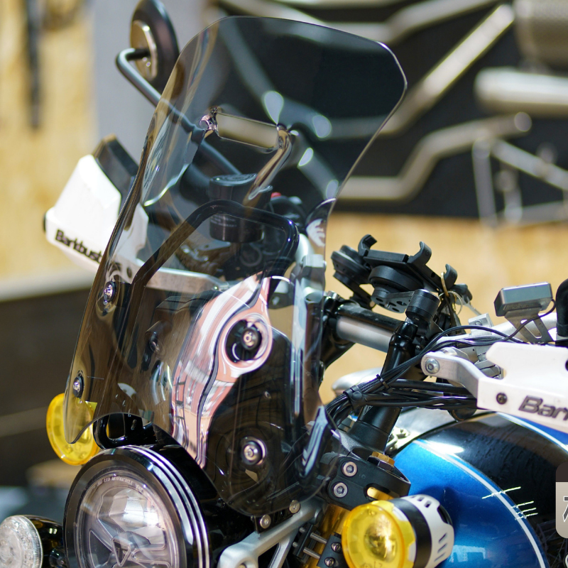 Pare-brise expédition + supports – Triumph Scrambler 1200 X/XC/XE
