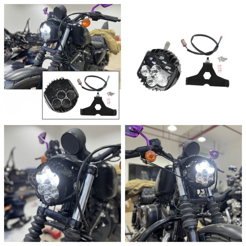 Phare haute luminosité Sportster 883/1200 avec support