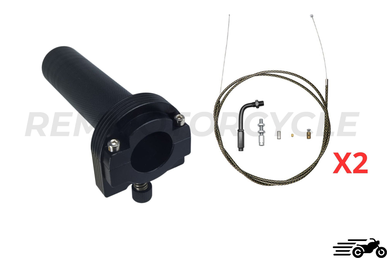 Manopola dell'Acceleratore 25MM in Alluminio con 2 cavi