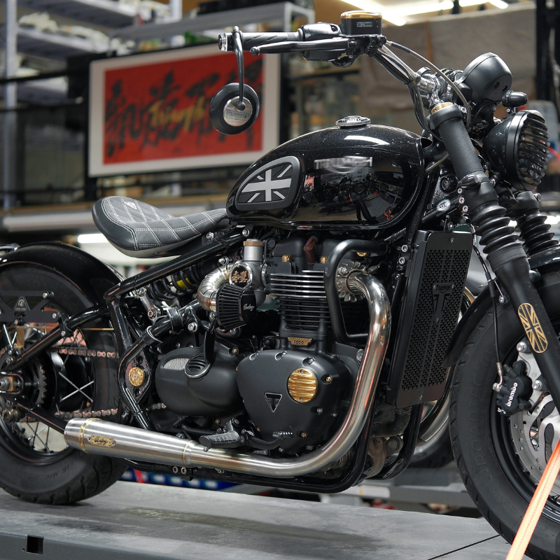 Silencieux Startrail inox brossé - Bonneville Bobber