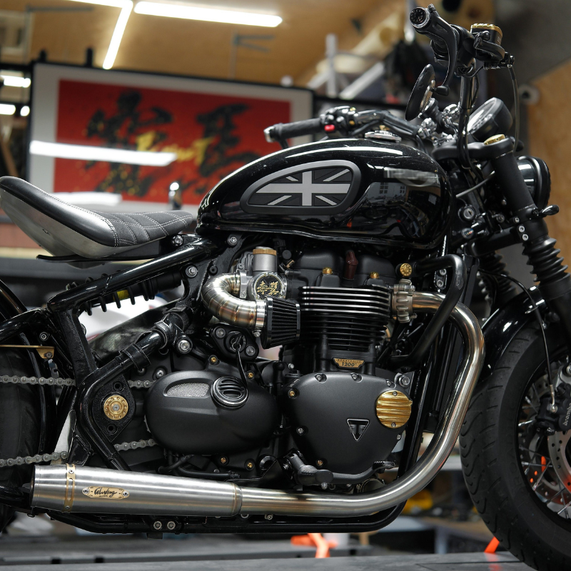 Silencieux Startrail inox brossé - Bonneville Bobber