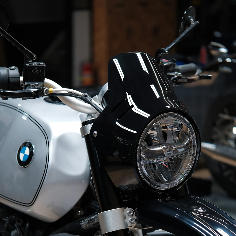 Tête de fourche style GS noire (brut)