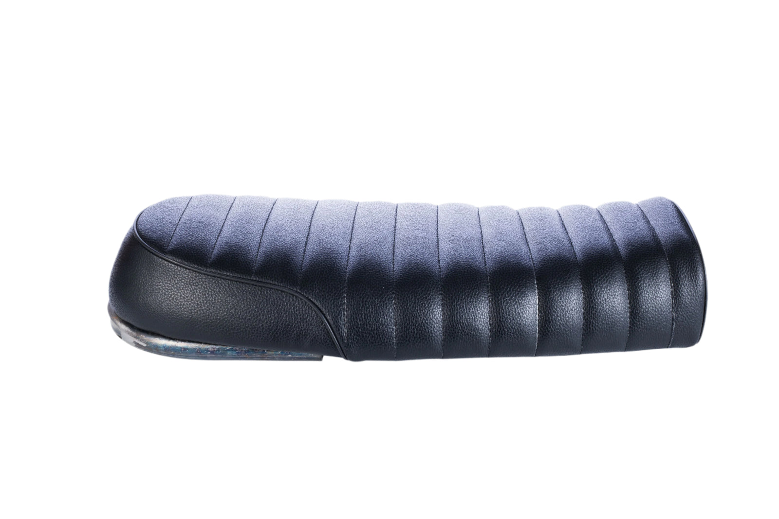 Sela preta de motocicleta + loop plano curto + banda de LED integrada