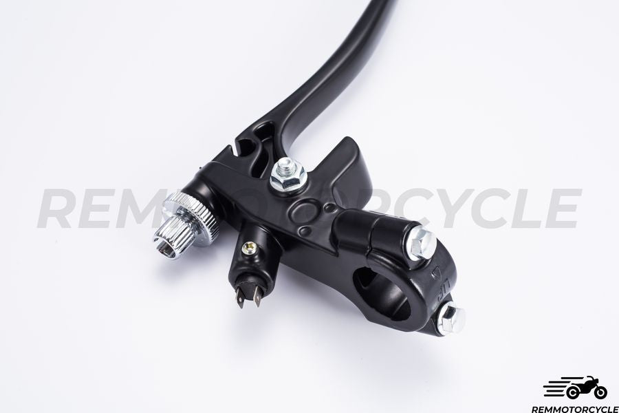 Ensemble Levier de frein moto et levier Embrayage Moto Vintage RACING Noir/Gris 22 mm