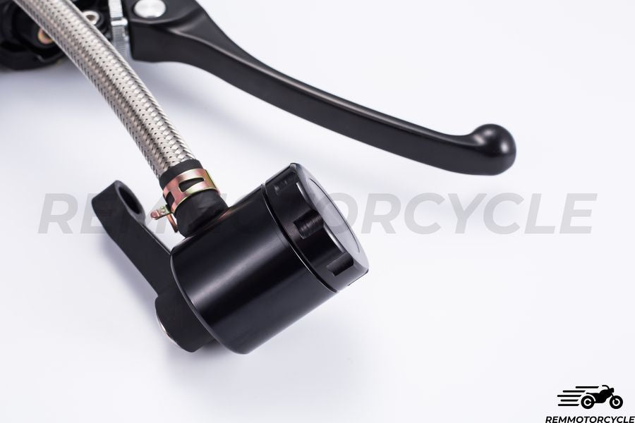 Ensemble Levier de frein moto et levier Embrayage Moto Vintage RACING Noir/Gris 22 mm