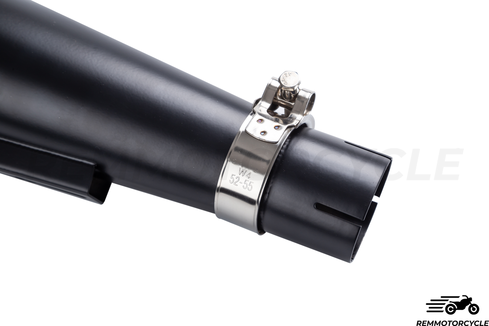 Kurzer Auspuff Cafe Racer Noir mit Schikanen