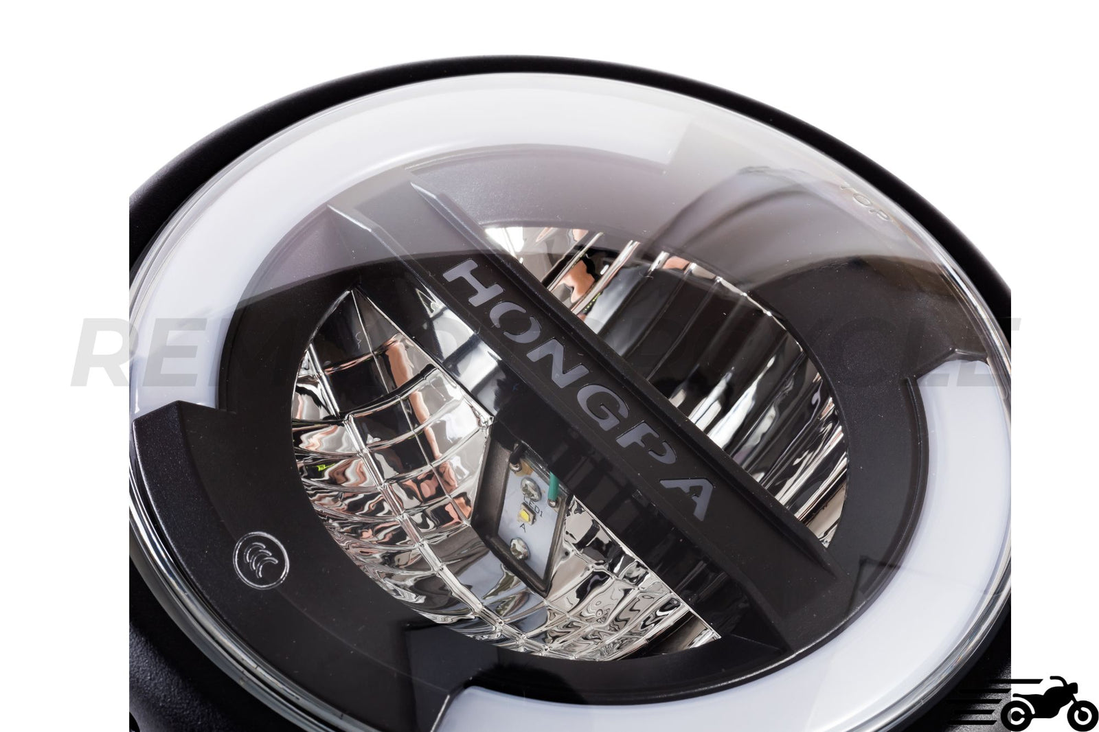 LED headlight with scrolling indicators