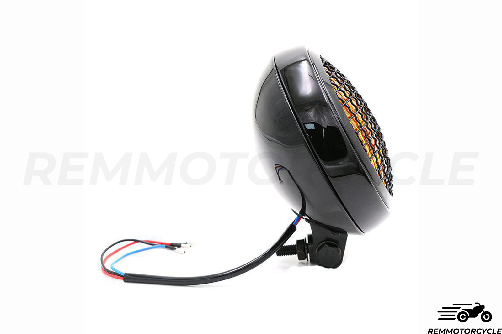 Etumajakka 15 cm musta ylempi verkko keltainen tai läpinäkyvä lasi