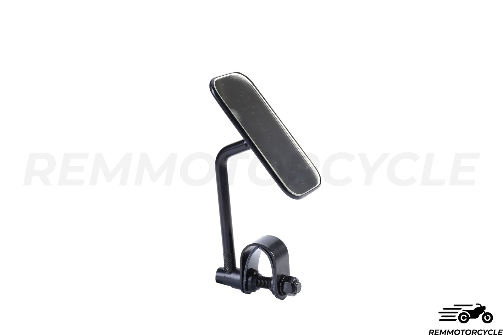 Retro Classic Black Square Rear view mirror with handlebar support