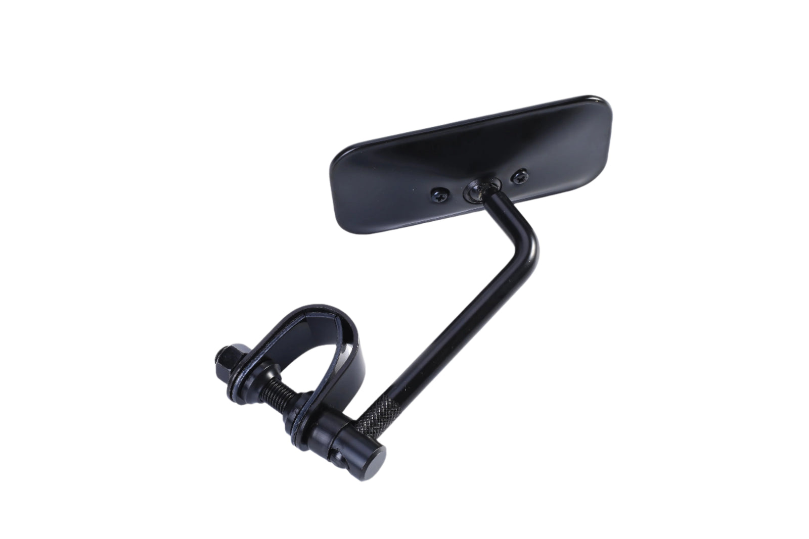 Retro Classic Black Square Rear view mirror with handlebar support