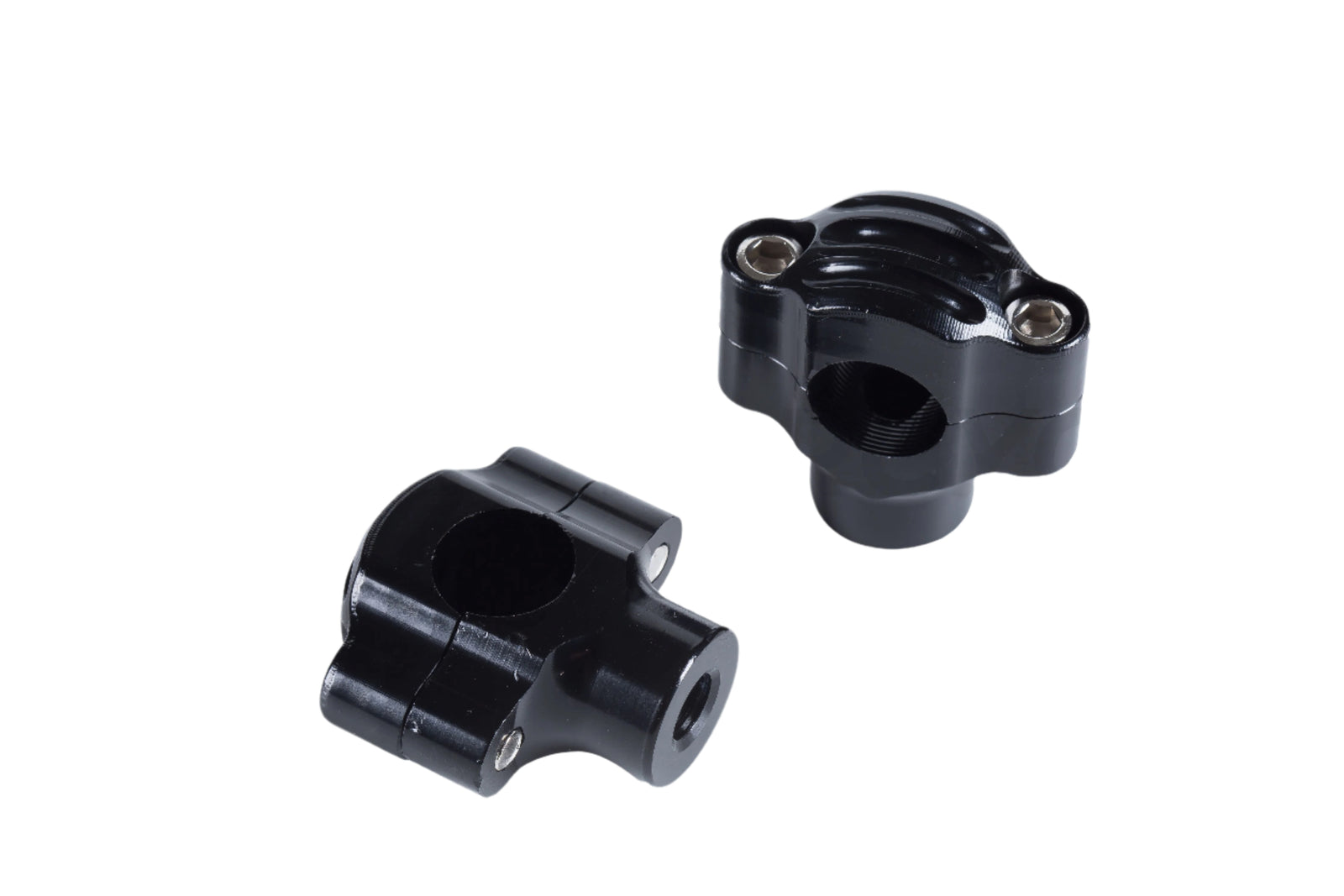 Pontets de Guidon de 22 mm ou 25 mm Chrome, Noir, Titane ou Laiton