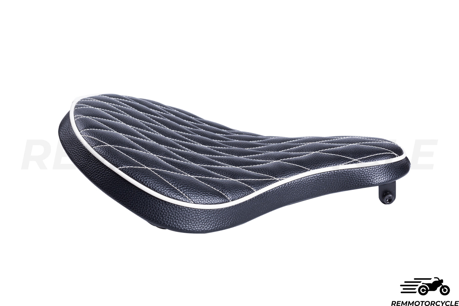 Black Solo Sattel Leder Diamond Bobber Chopper Sportster 883 1200