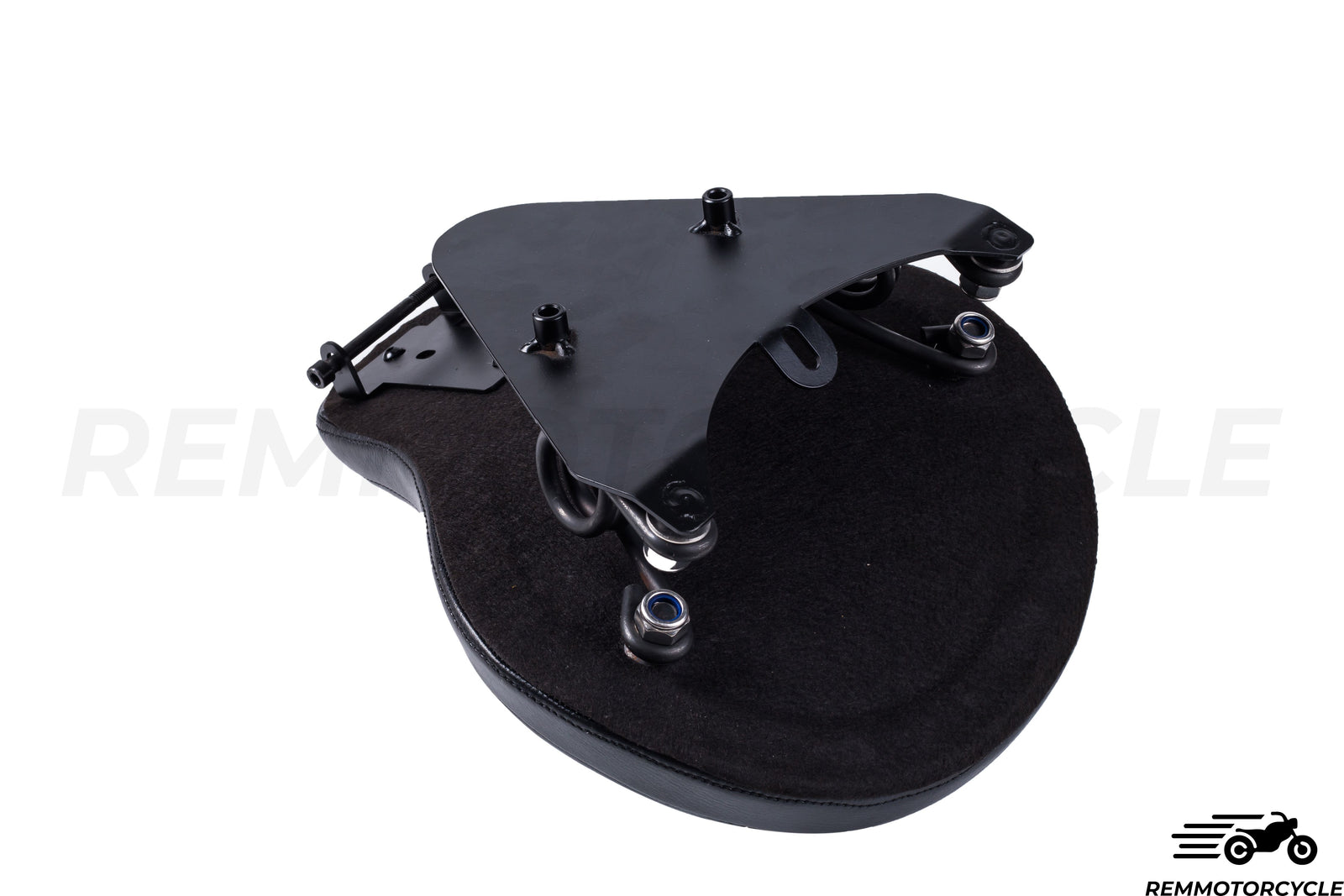 Sella Solo Nero Pelle Bobber Chopper Con Supporto Sportster 883 1200 x48