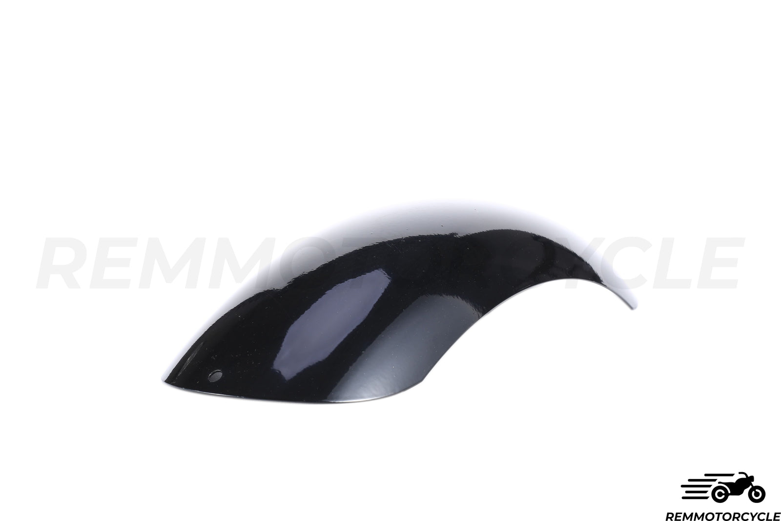 Black motorcycle front fender