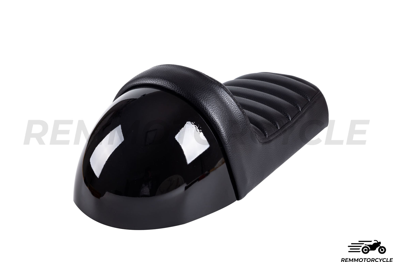 Cangkang kafe hitam pendek dengan pelana hitam