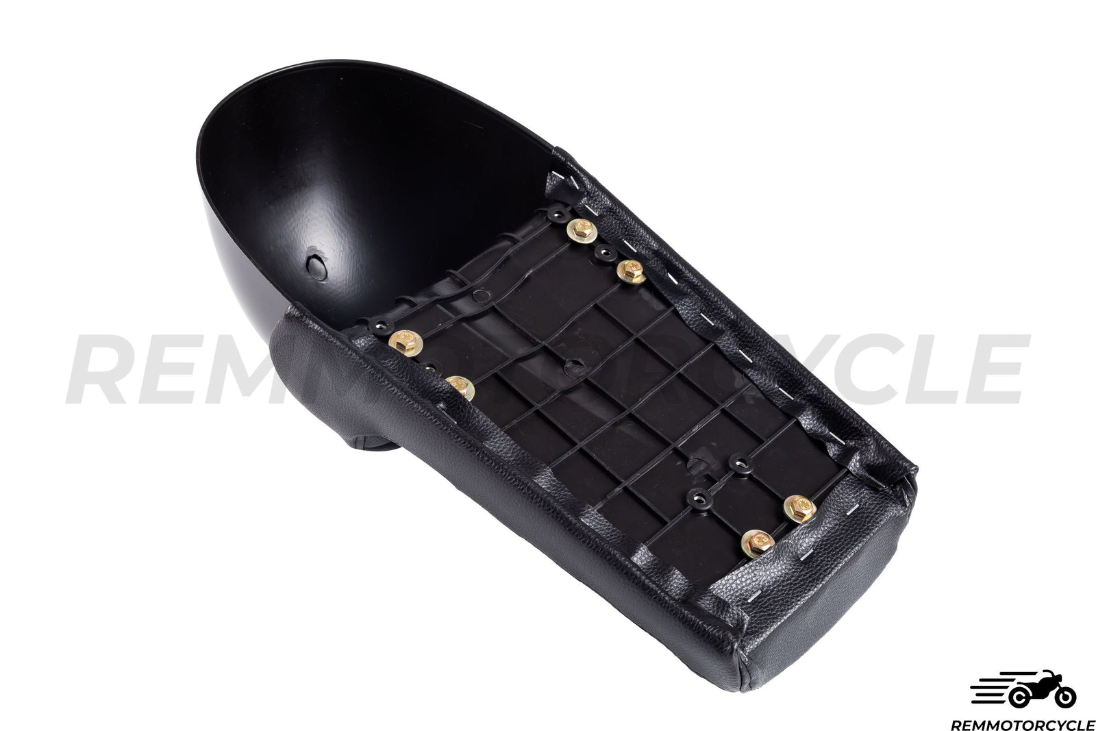 Cangkang kafe hitam pendek dengan pelana hitam