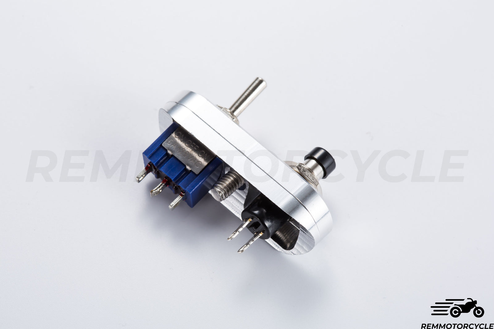 Commodo moto vintage à intégrer au Guidon Chrome ou Noir