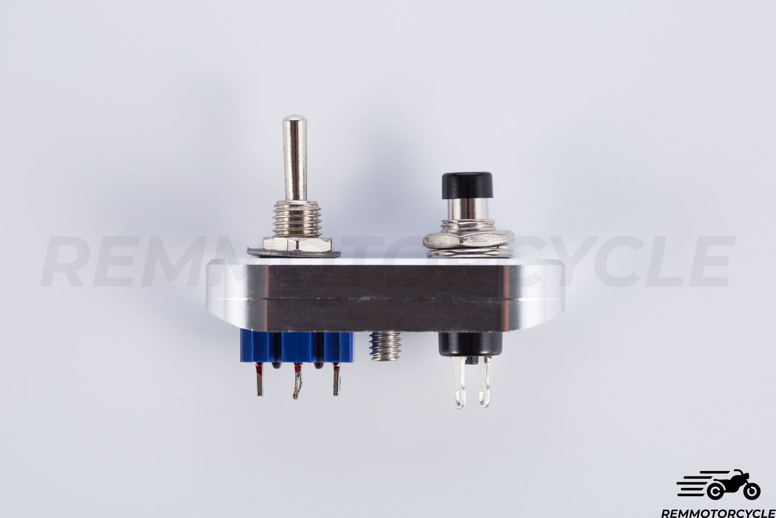 Commodo moto vintage à intégrer au Guidon Chrome ou Noir