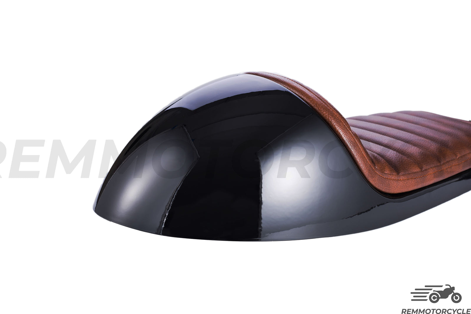 Sella Cafe Racer Nero seduta Marrone