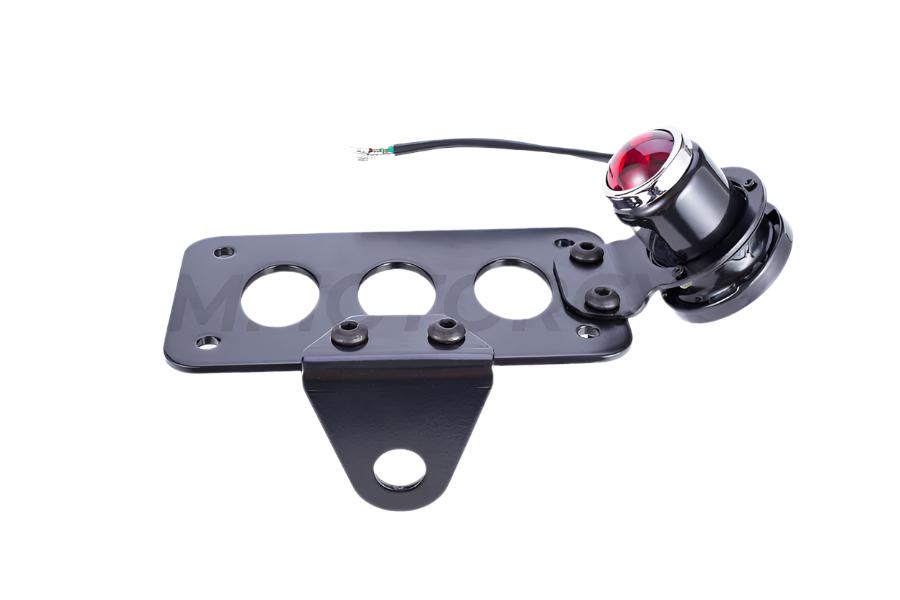 Feux arrières rond avec support de plaque