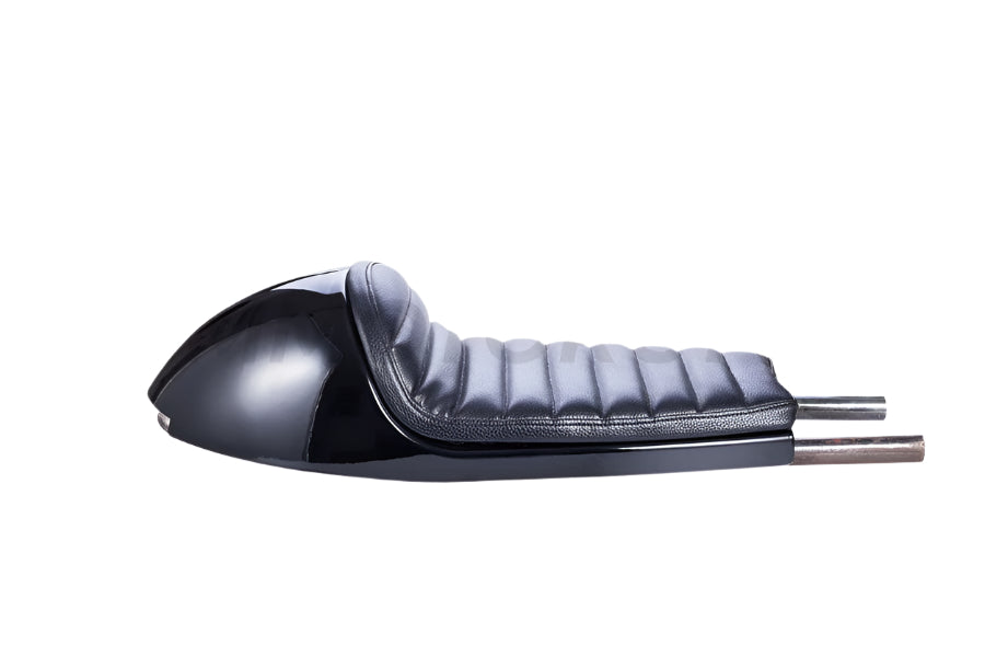 Black saddle black shell with long integrated led loop
