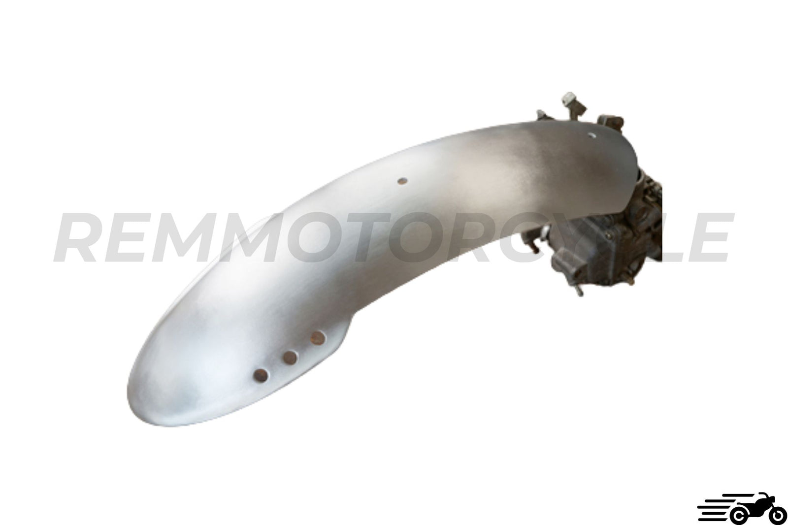 Scrambler lumpur aluminium motosikal dengan sokongan