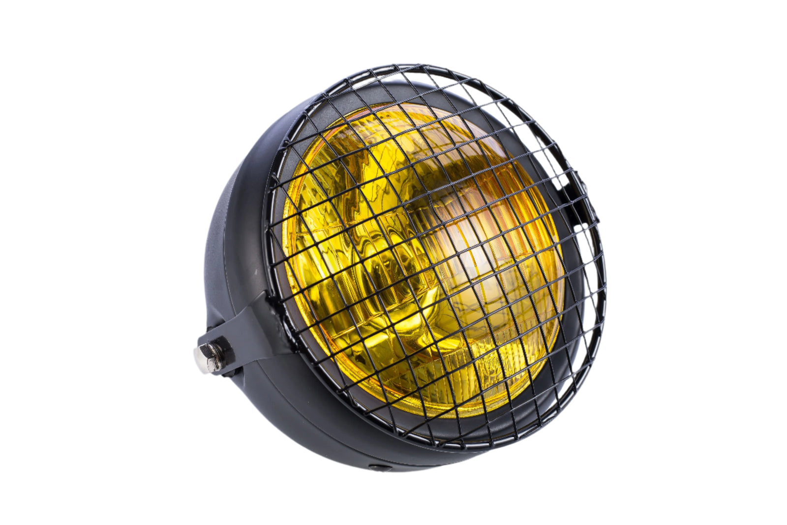 Lampu scrambler vintaj dengan grid