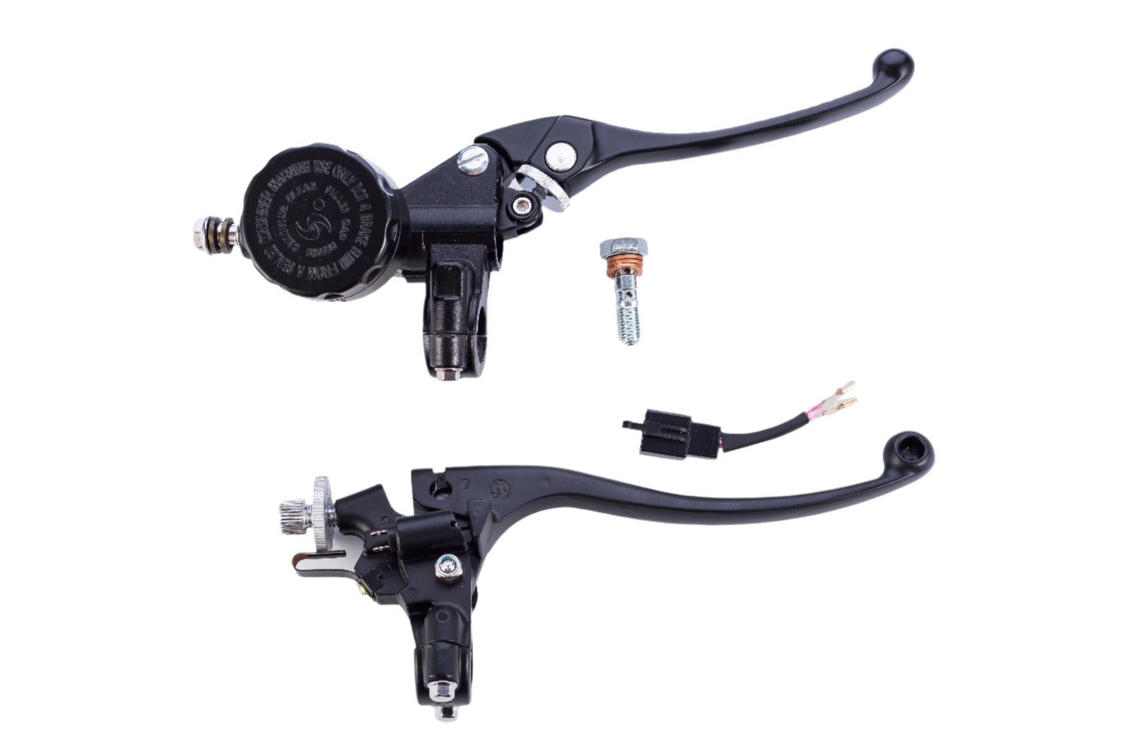 Motorradbremshebel + 25 mm schwarzer Kupplungshebel