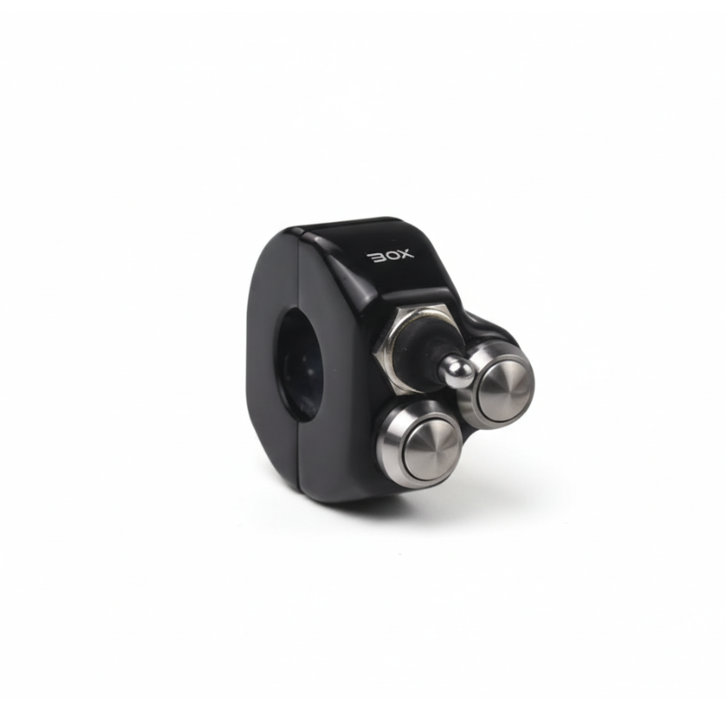 CNC-Motorradschalter 3 Tasten + 3P-Hebel Schwarz oder Silber