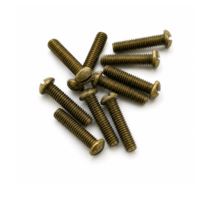 Vis en laiton M6 x 15 mm – Tête ronde fendue GB67