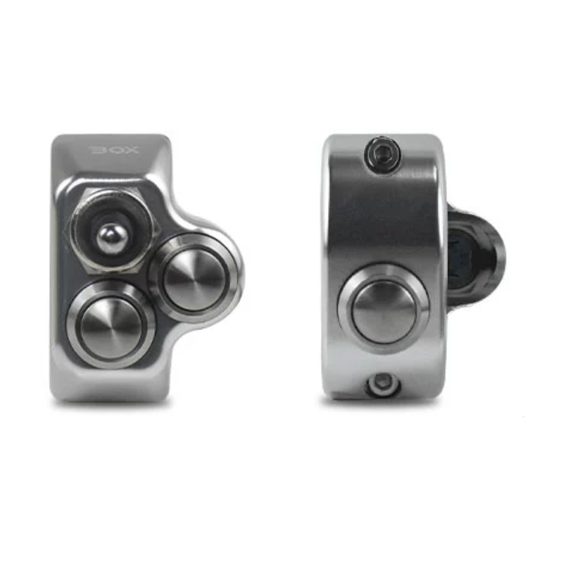 CNC-Motorradschalter 3 Tasten + 3P-Hebel Schwarz oder Silber