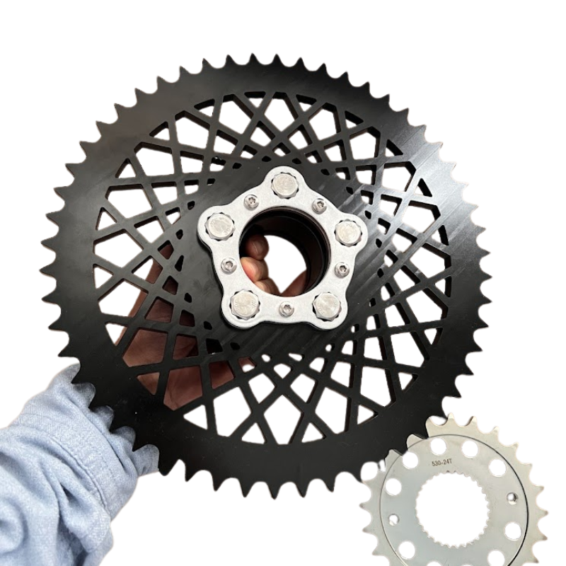 Verrou de pignon – Acier inox 304 & Aluminium 6061 – Harley Softail / Dyna / Sportster