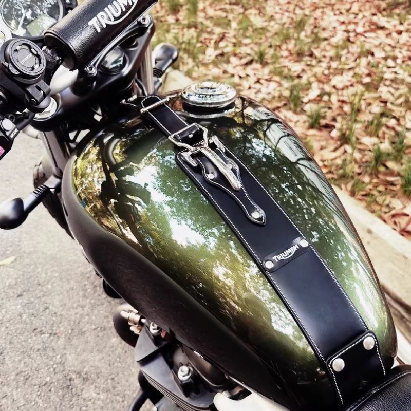Bande cuir protection de réservoir Triumph T100 T120