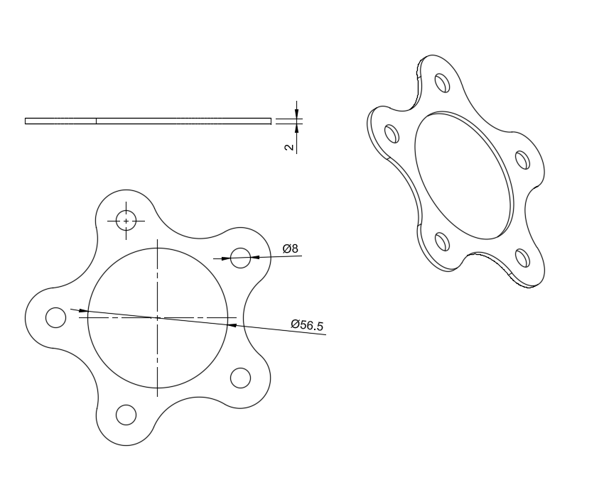 ENTRETOISE HD DISQUE 2MM