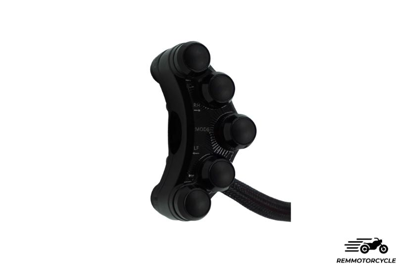 Commodo moto racing FULL aluminium 7 boutons Noir ou Silver