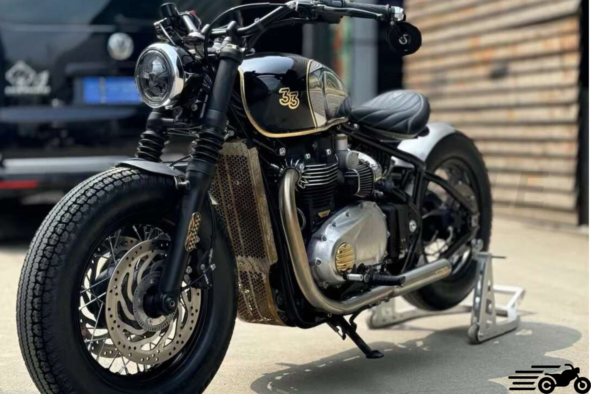 Korte triomf Bobber 1200 uitlaat