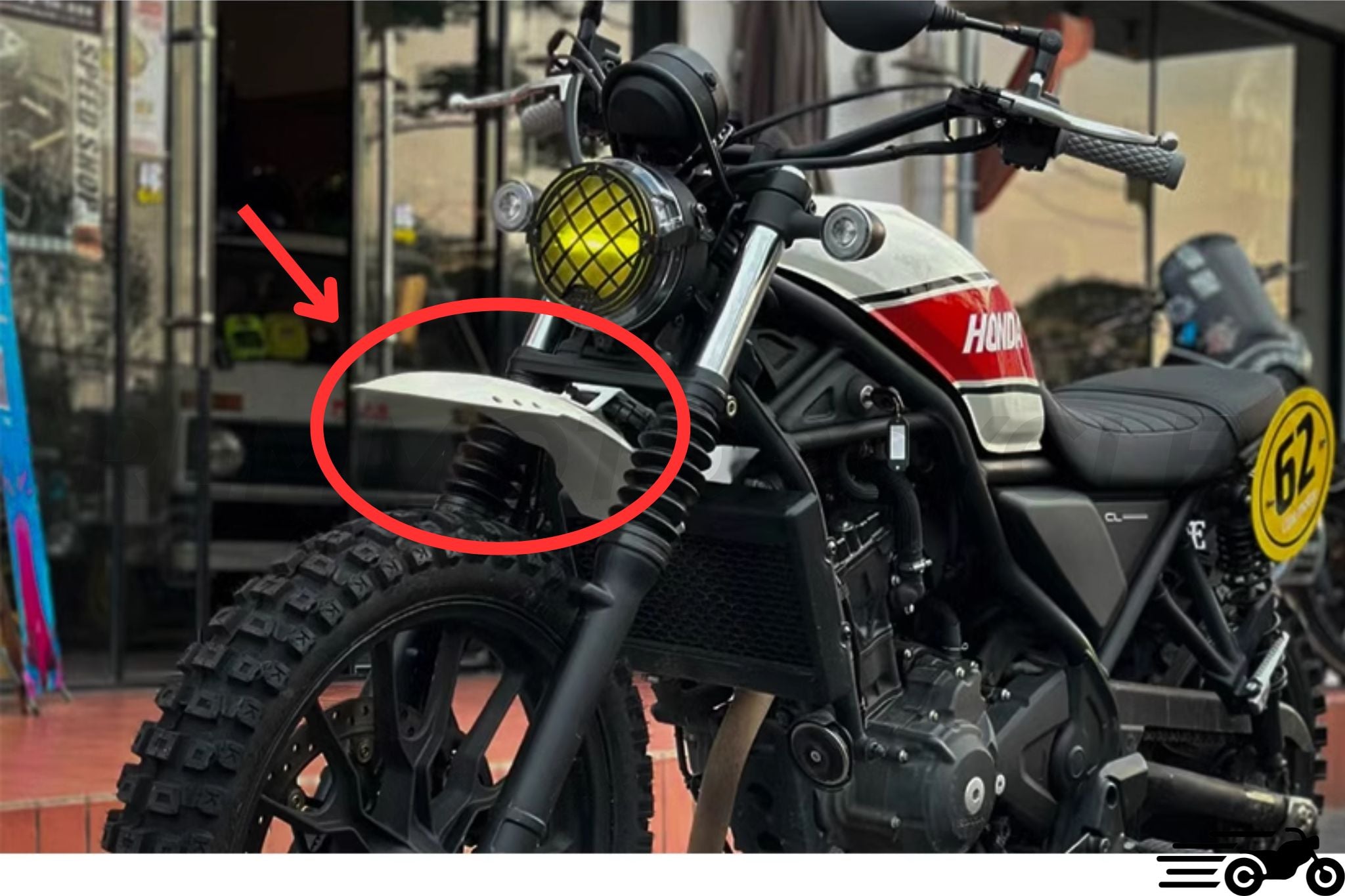 scrambler schutzblech Honda CL500 Scrambler Aluminium Mutguard