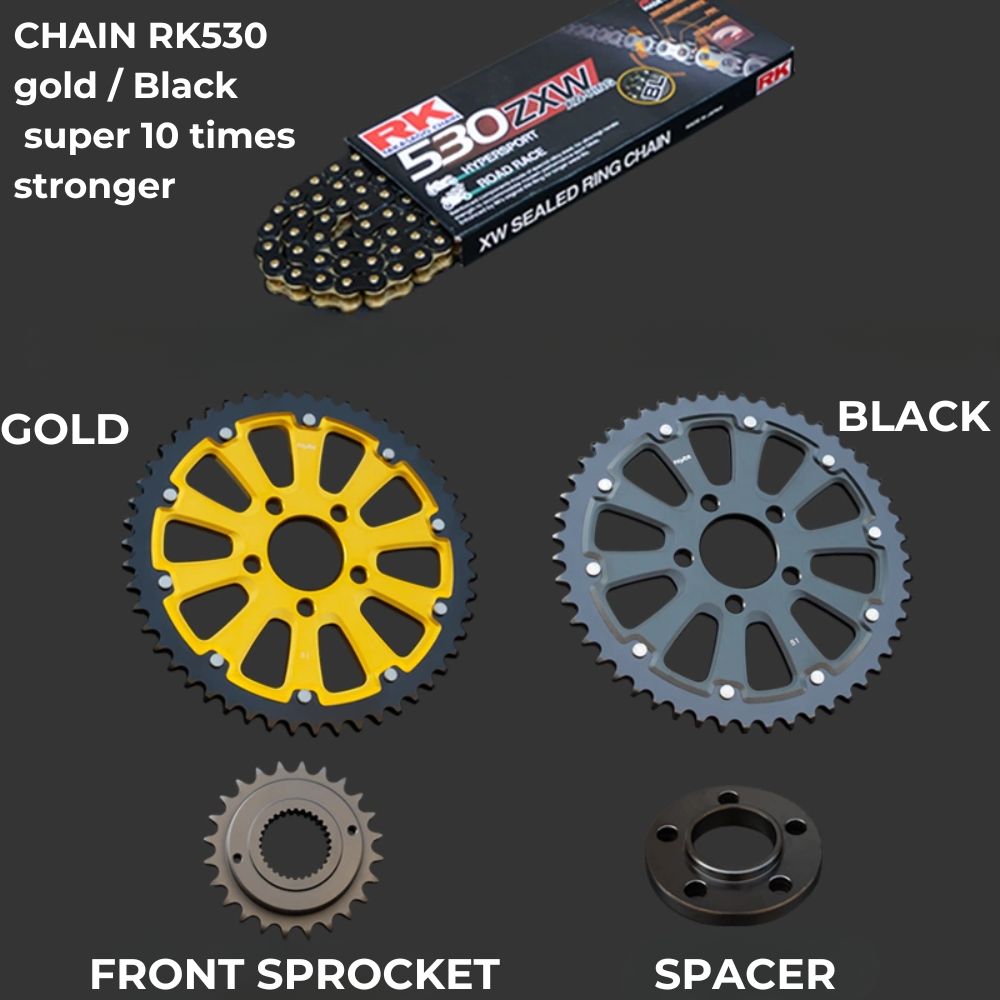 Sportster-ketjusarja – CNC-alumiini/teräs-hybridiratas