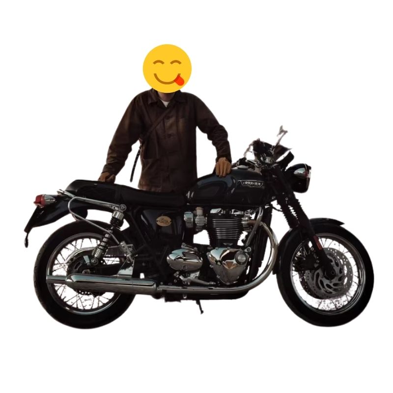 Ligne d'échappement old school Triumph T100 T120