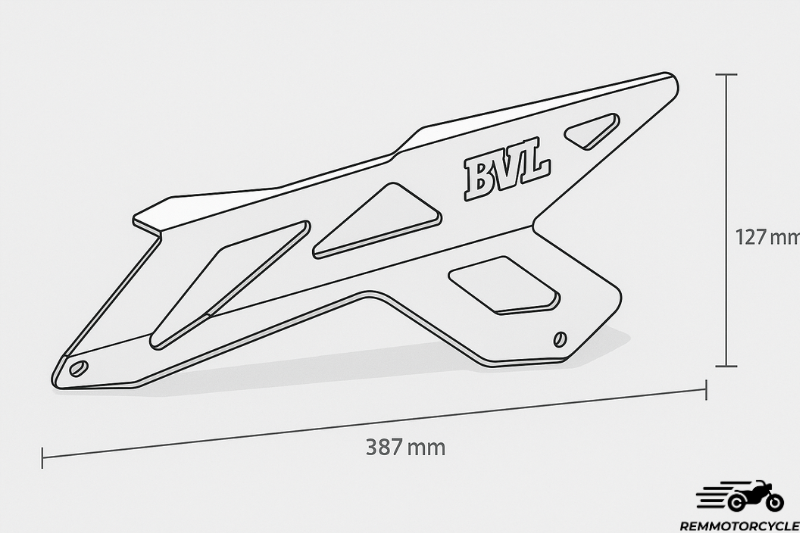 Protège chaîne CNC BVL aluminium pour CFMOTO 450 MT