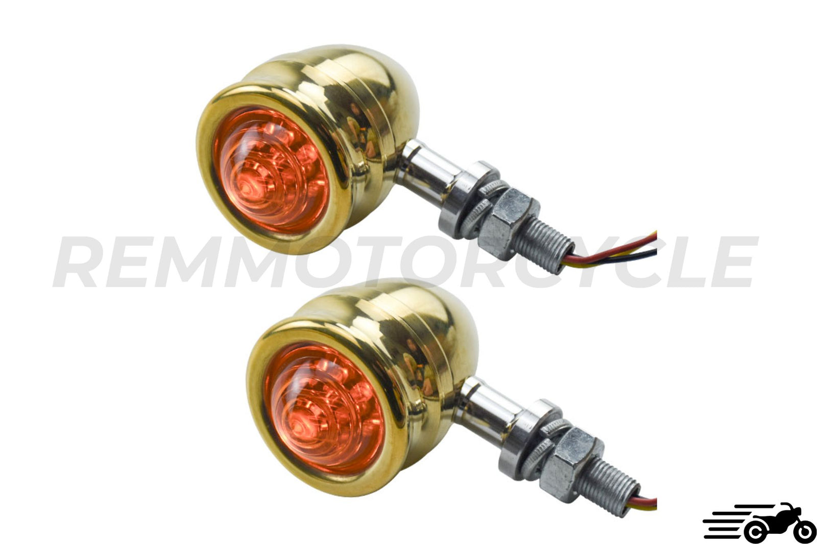 Pair of CNC BRASS Bubble Turn Signals